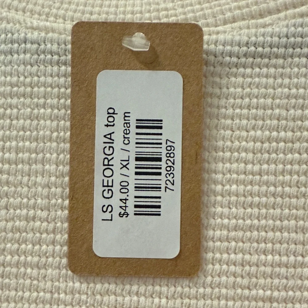 NWT Tres Bien Cream and Red Georgia Sweatshirt - Picture 2 of 4